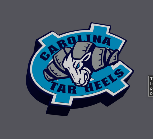 UNC Tar Heels Pen Holder – 3D Print Digital File | STL & 3MF | Carolina Desk Organizer | College Sports Office Decor | Tar Heels Fan Gift