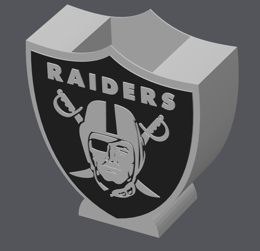 Raiders Pen Holder STL & 3MF | LV Football Desk Organizer 3D Print File | Raiders Logo Pencil Holder | Digital Download