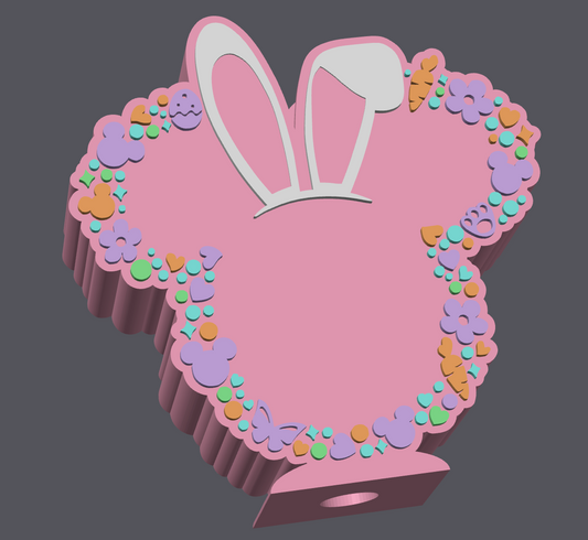 Easter Bunny Mouse Soap Holder STL | Cute Spring Soap Dish 3D Print File | Bunny Ear Decor | Digital Download