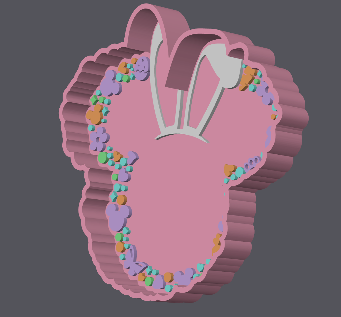 Easter Bunny Mouse Trinket Tray STL | Cute Jewelry Tray 3D Print File | Bunny Ear Catch-All Dish | Digital Download