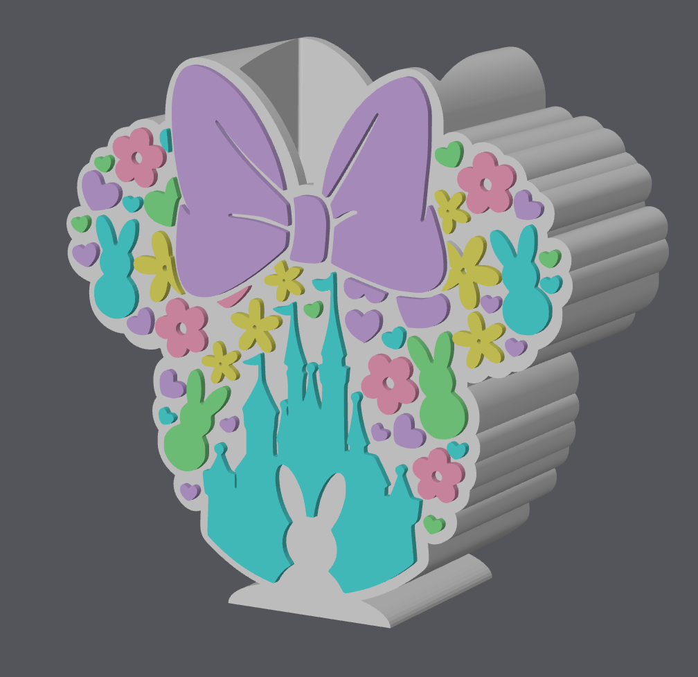 Easter Bunny Bow Mouse Soap Holder STL | Cute Spring Soap Dish 3D Print File | Bunny Floral Bathroom Decor | Digital Download