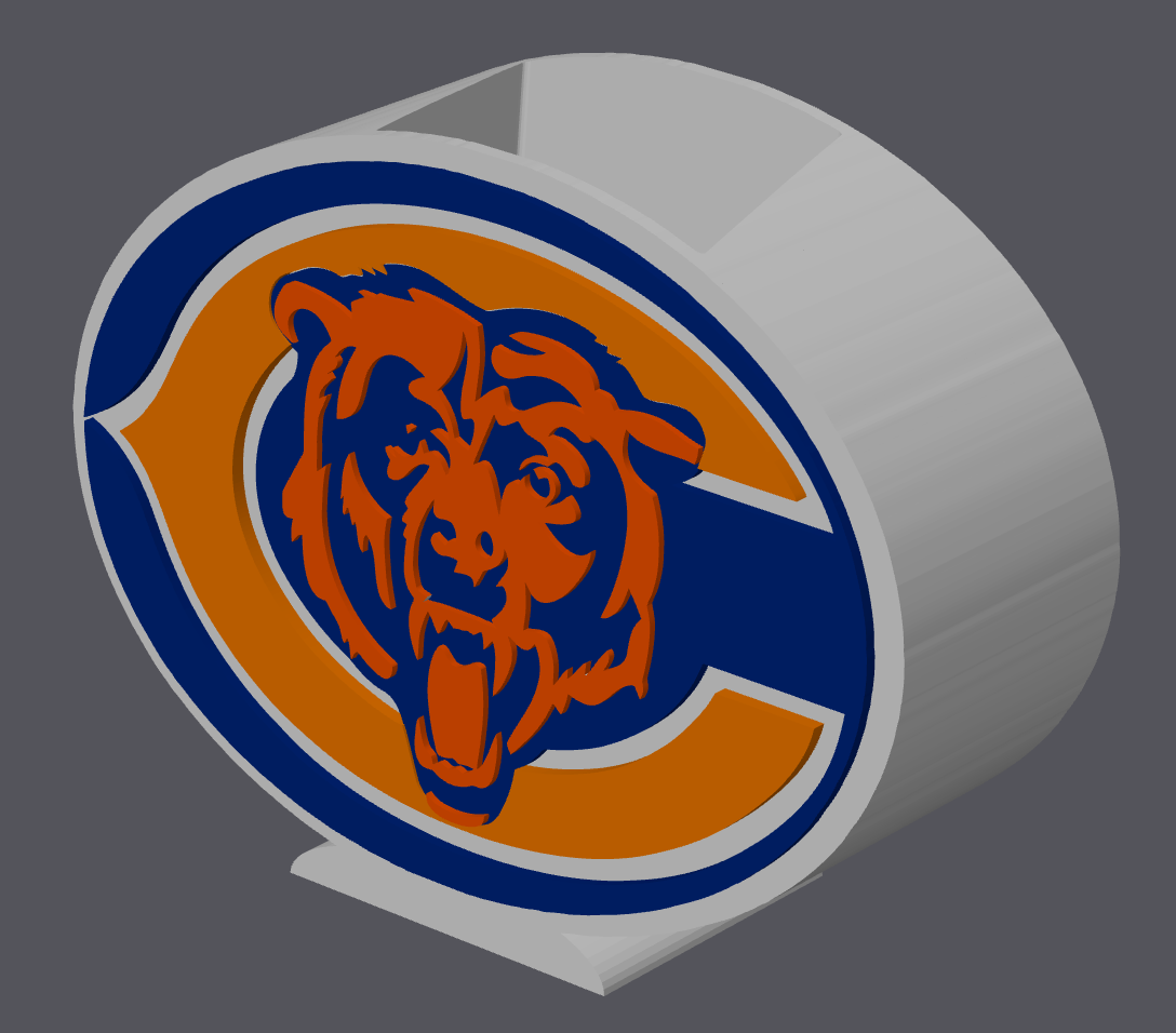 Chicago Bears Soap Holder STL & 3MF | Football Bathroom Decor 3D Print File | Bears Soap Dish | Digital Download