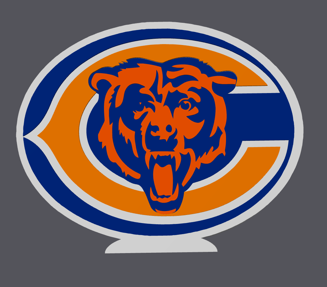 Chicago Bears Soap Holder STL & 3MF | Football Bathroom Decor 3D Print File | Bears Soap Dish | Digital Download