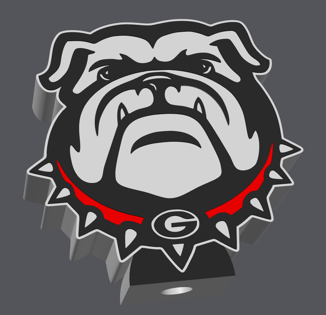 Georgia Bulldogs Soap Holder STL & 3MF | UGA Bathroom Decor 3D Print File | Bulldog Soap Dish | Digital Download
