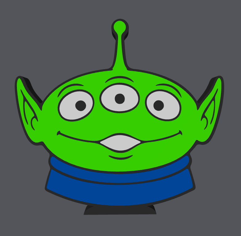 Alien Pen Holder STL & 3MF File | Toy Space Desk Organizer | 2 Pen Slots | 3D Print File | Digital Download ONLY