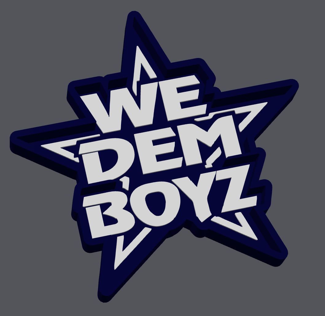 “We Dem Boyz” Trinket Tray STL & 3MF File | Football Fan Decor | Jewelry Dish | 3D Print File | Digital Download ONLY