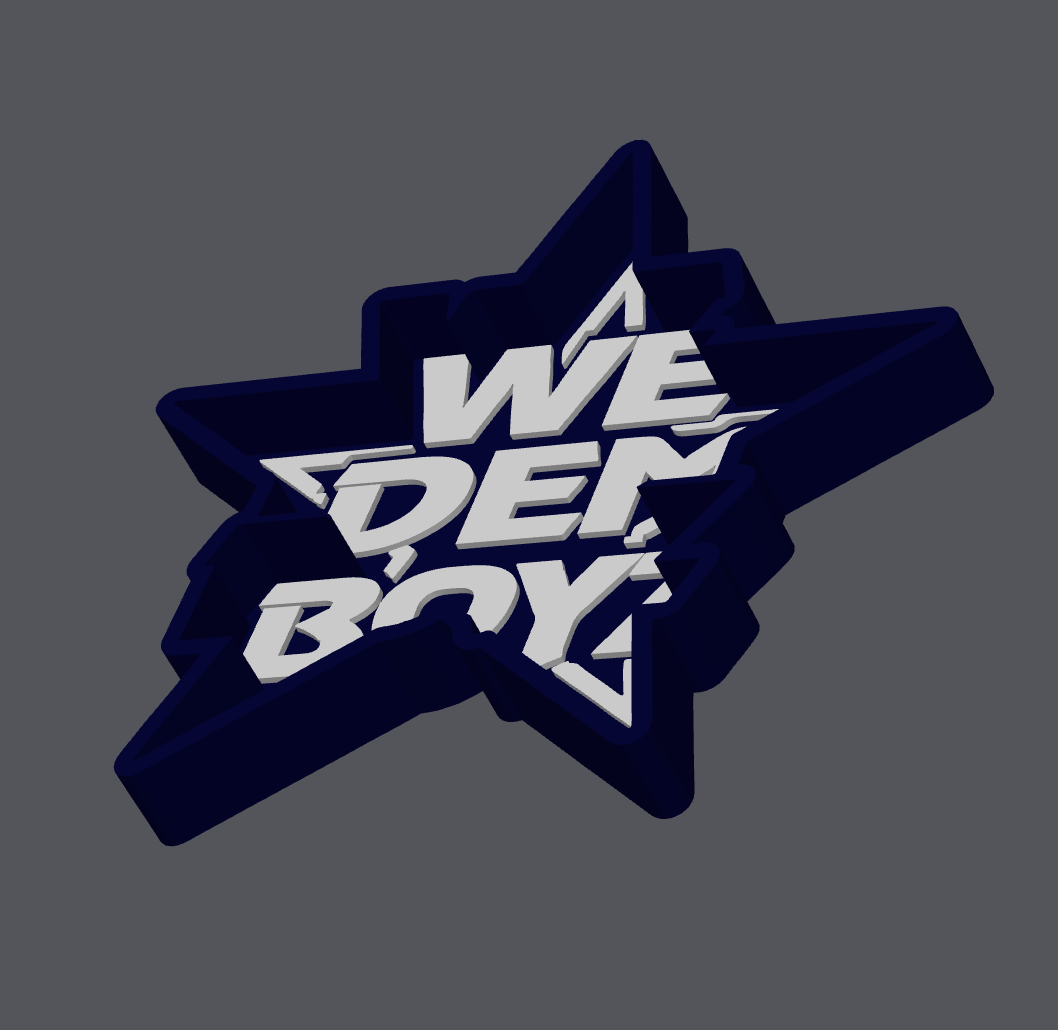 “We Dem Boyz” Trinket Tray STL & 3MF File | Football Fan Decor | Jewelry Dish | 3D Print File | Digital Download ONLY