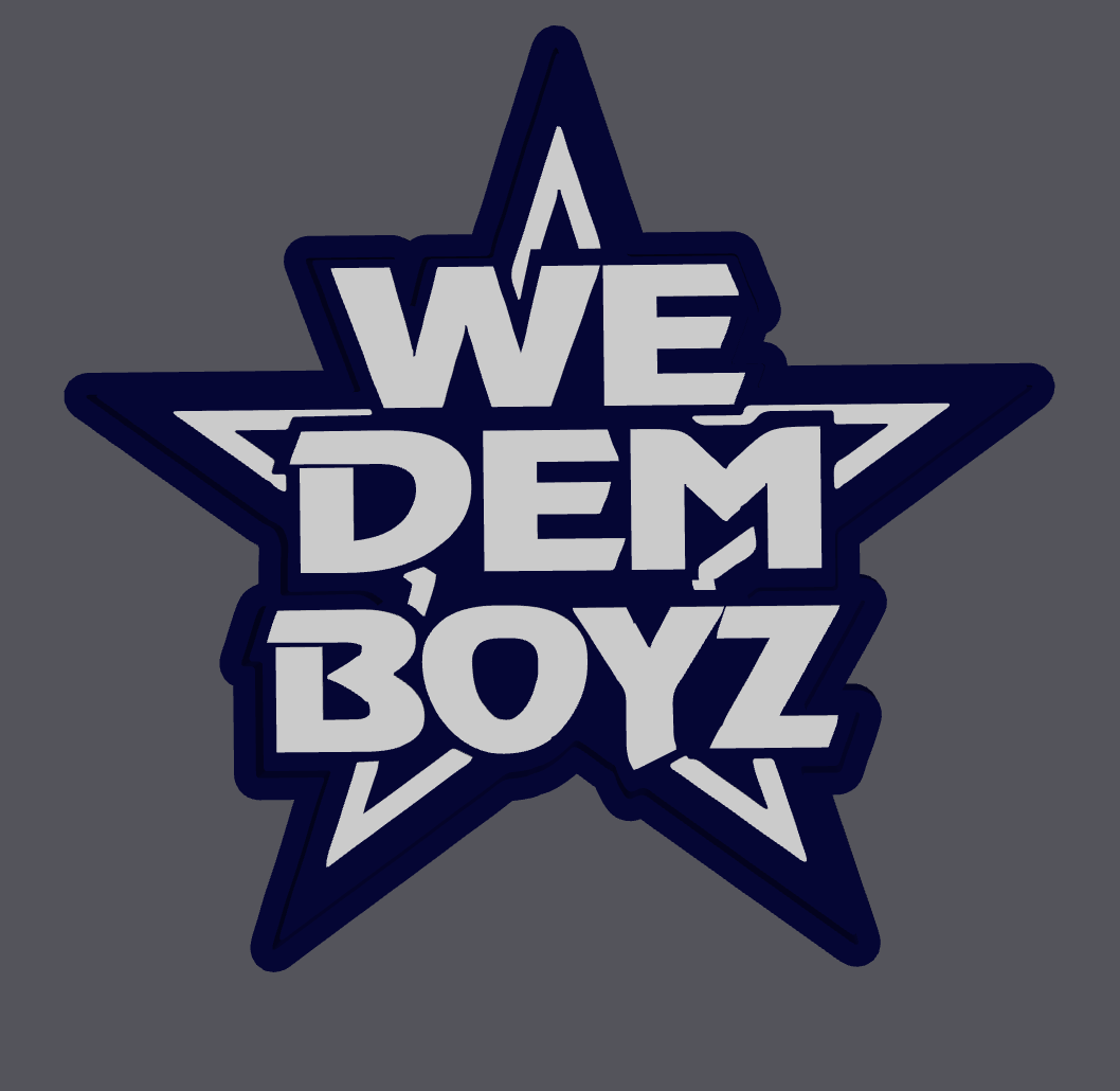 “We Dem Boyz” Trinket Tray STL & 3MF File | Football Fan Decor | Jewelry Dish | 3D Print File | Digital Download ONLY