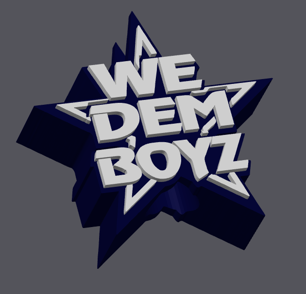 “We Dem Boyz” Straw Topper STL & 3MF File | Regular & Stanley Size (8mm & 10mm) | Football Fan Cup Accessory | Digital Download ONLY