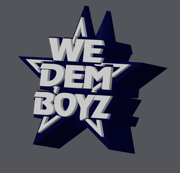 “We Dem Boyz” Straw Topper STL & 3MF File | Regular & Stanley Size (8mm & 10mm) | Football Fan Cup Accessory | Digital Download ONLY