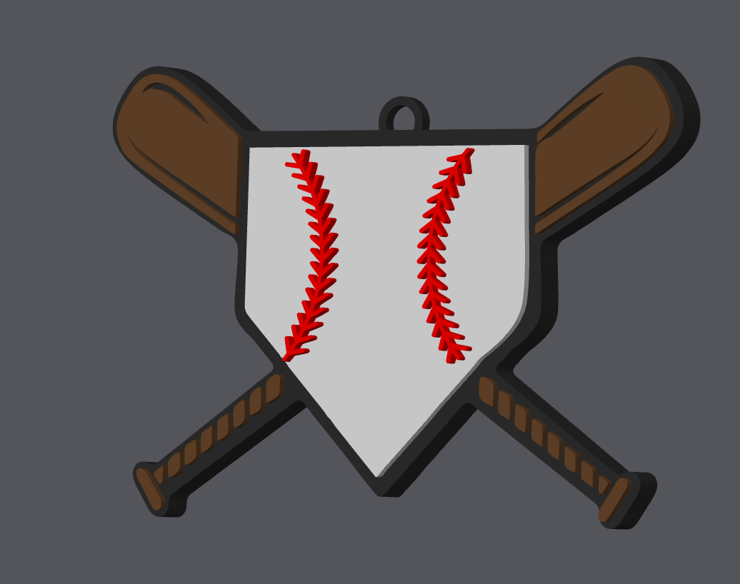 Custom Baseball Bag Tag – Personalized Name & Number Digital File (STL & 3MF)