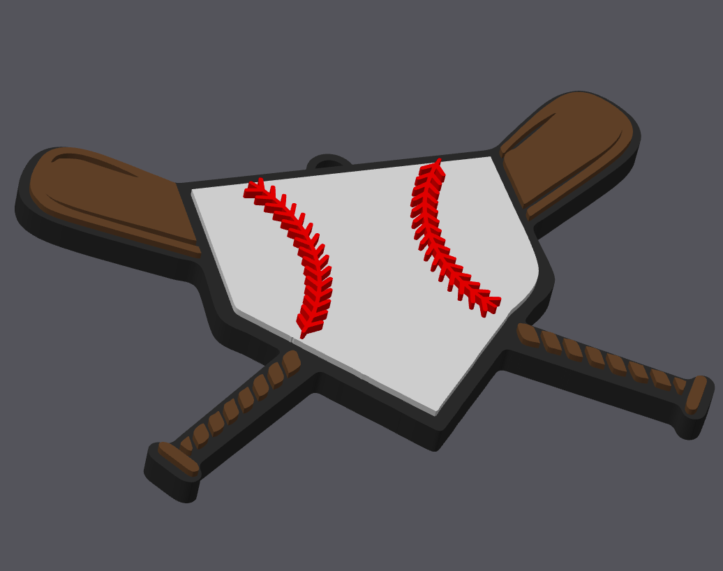 Custom Baseball Bag Tag – Personalized Name & Number Digital File (STL & 3MF)