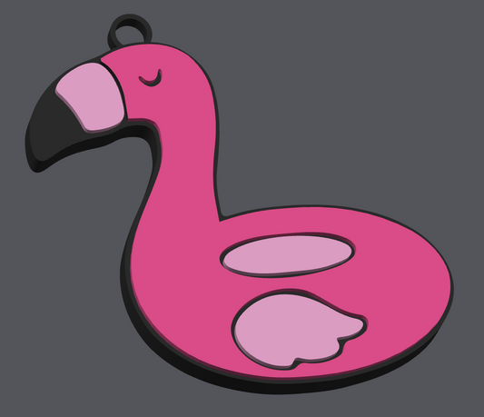 Flamingo NFC Tag Keychain – Digital File (STL & 3MF)