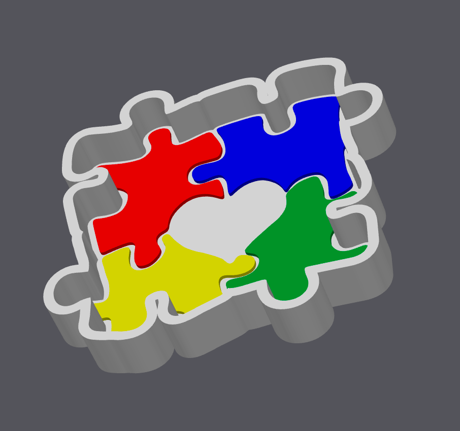 Autism Awareness Trinket Tray – Digital File (STL & 3MF)