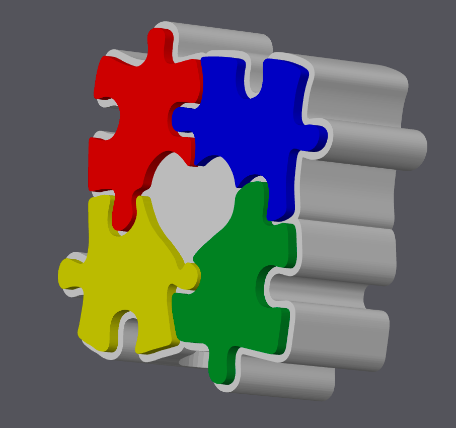 Autism Awareness Straw Topper – Regular & Stanley Size (STL & 3MF Digital File)