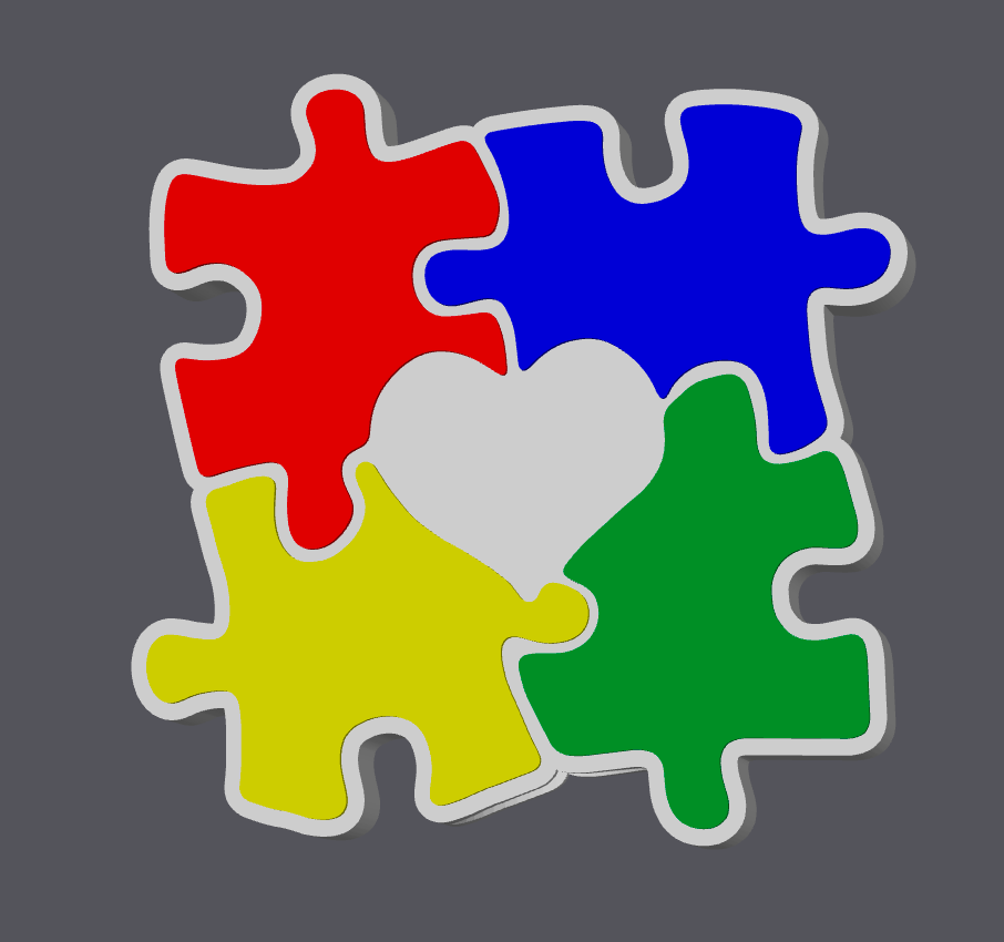 Autism Awareness Straw Topper – Regular & Stanley Size (STL & 3MF Digital File)