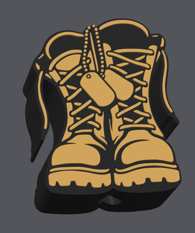 Military Boots Soap Holder – STL & 3MF Digital File | Bathroom Decor | 3D Print File | Veteran Gift