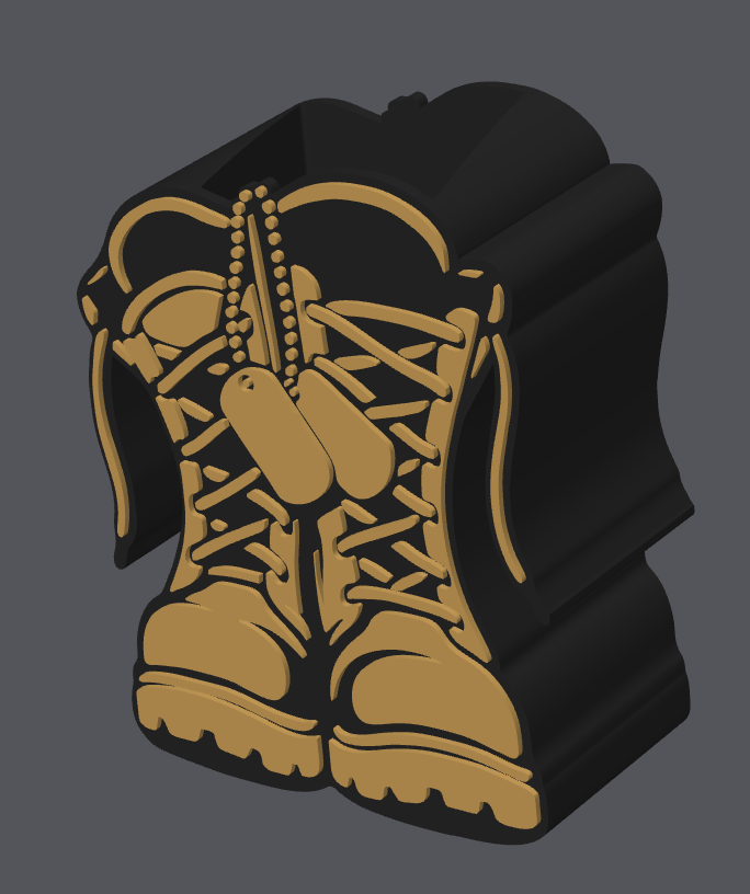 Military Boots Soap Holder – STL & 3MF Digital File | Bathroom Decor | 3D Print File | Veteran Gift