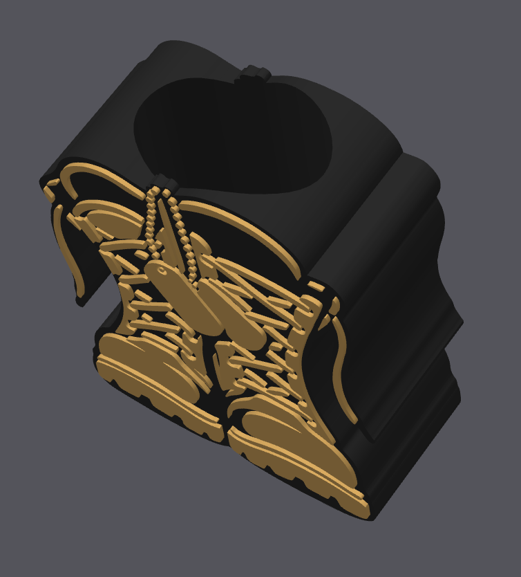 Military Boots Pen Holder – STL & 3MF Digital File | Desk Organizer | 3D Print File | Veteran Gift