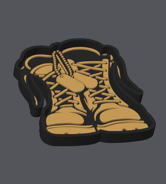 Military Boots Trinket Tray – STL & 3MF Digital File | Jewelry Tray | Catch All Tray | 3D Print File