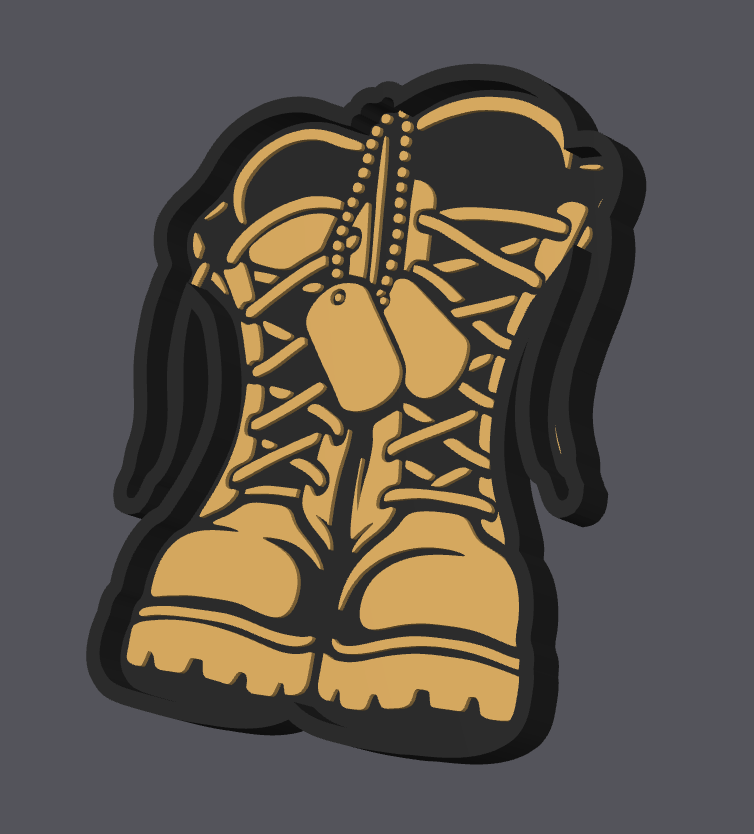 Military Boots Trinket Tray – STL & 3MF Digital File | Jewelry Tray | Catch All Tray | 3D Print File