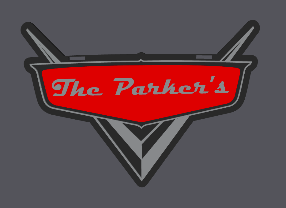 Disney Cars Inspired Stroller Sign | Custom Family Name | STL & 3MF Files | 3D Print File | Disney Trip Stroller Tag