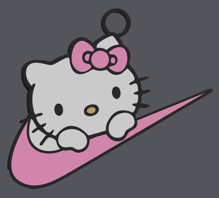 Nike Hello Kitty Can Opener STL & 3MF File | Cute Cartoon Kitchen Tool | 3D Print Digital Download | Kawaii Can Opener Design