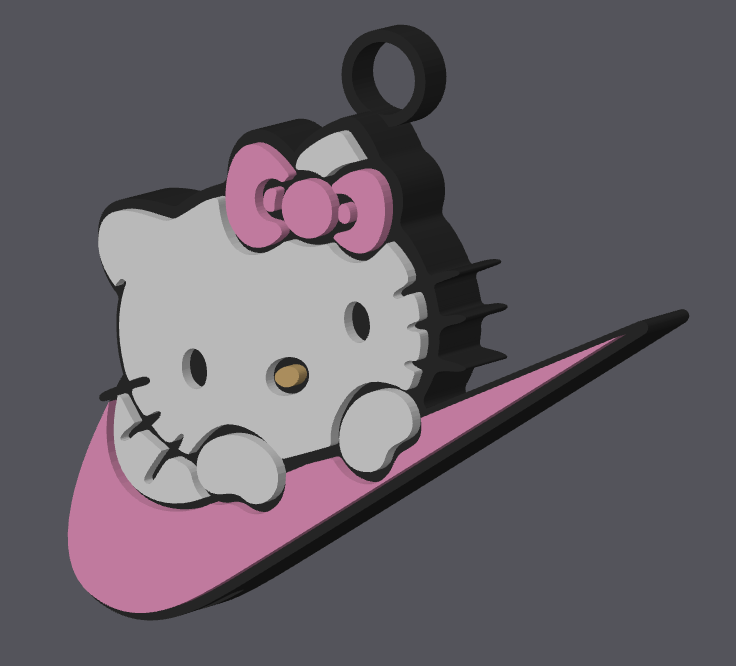 Nike Hello Kitty Can Opener STL & 3MF File | Cute Cartoon Kitchen Tool | 3D Print Digital Download | Kawaii Can Opener Design