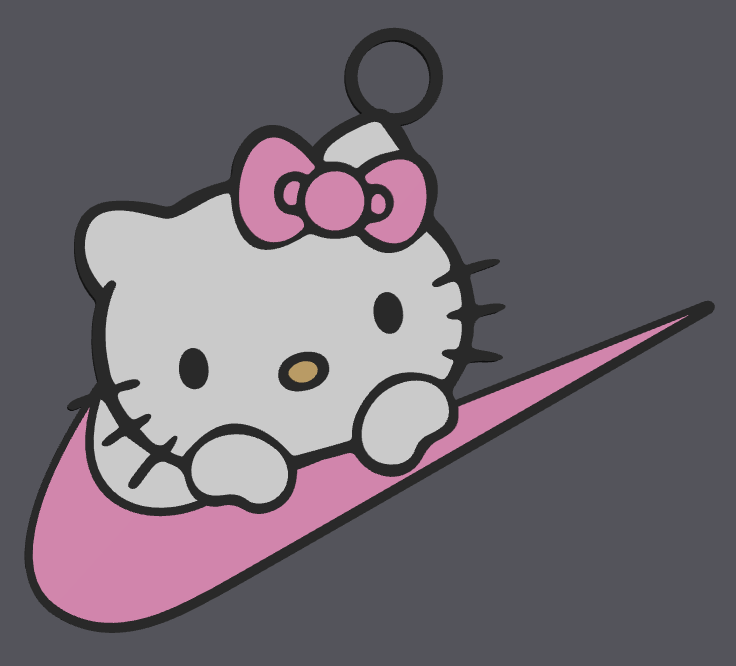 Nike Hello Kitty Can Opener STL & 3MF File | Cute Cartoon Kitchen Tool | 3D Print Digital Download | Kawaii Can Opener Design