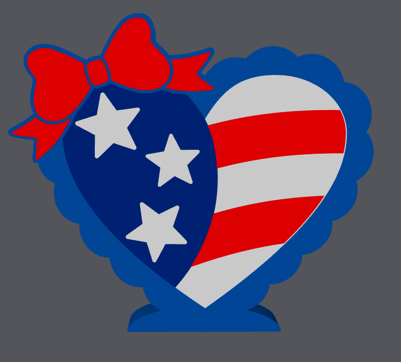 American Flag Heart Soap Holder STL & 3MF File | Patriotic Bathroom Decor | USA Heart Tray | Digital Download