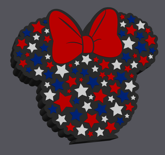 4th of July Minnie Mouse Soap Holder Digital File | STL & 3MF | Bath & Body Works Soap Holder | Patriotic Bathroom Decor | USA Soap Stand | 3D Print File Download
