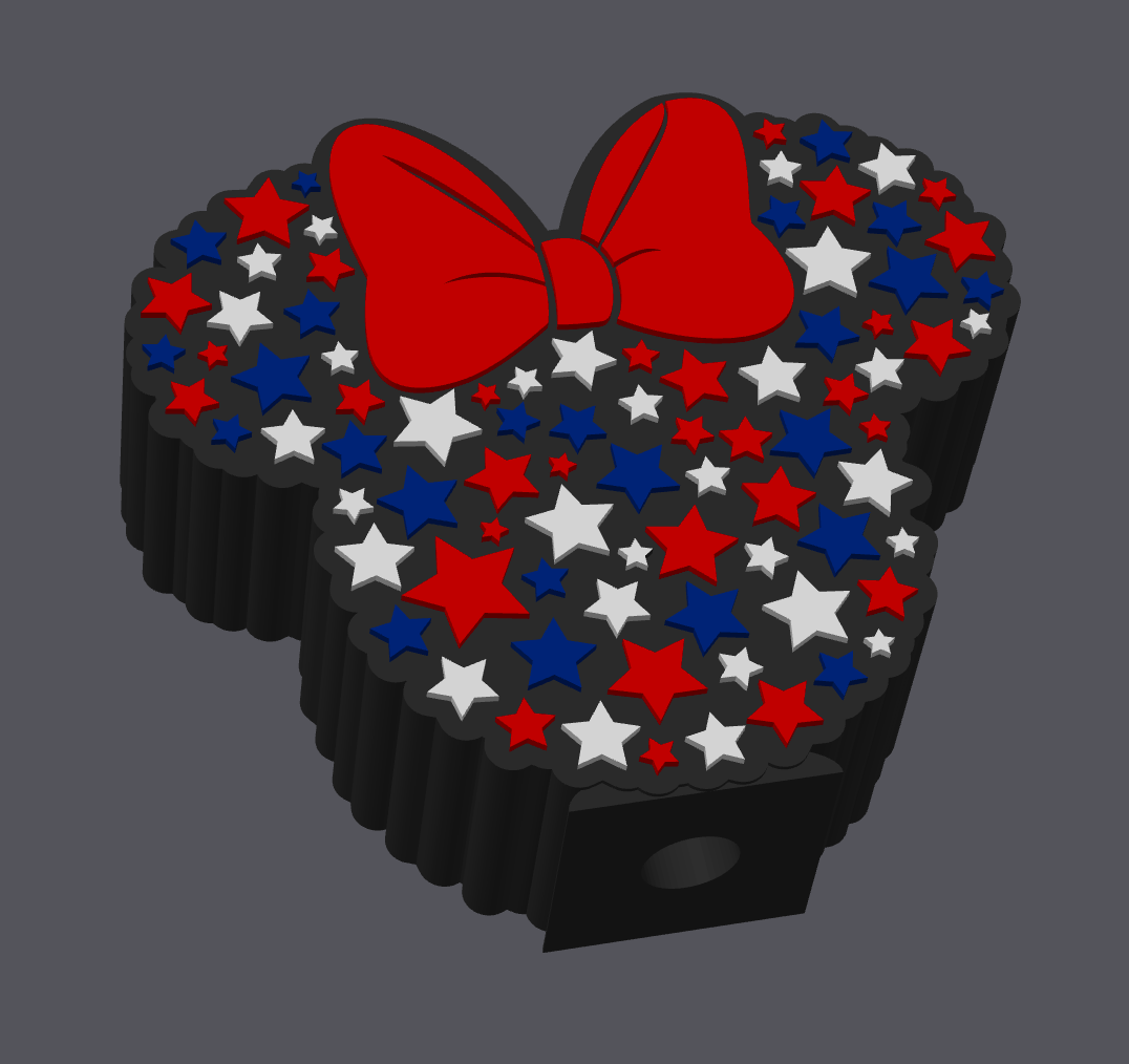 4th of July Minnie Mouse Soap Holder Digital File | STL & 3MF | Bath & Body Works Soap Holder | Patriotic Bathroom Decor | USA Soap Stand | 3D Print File Download
