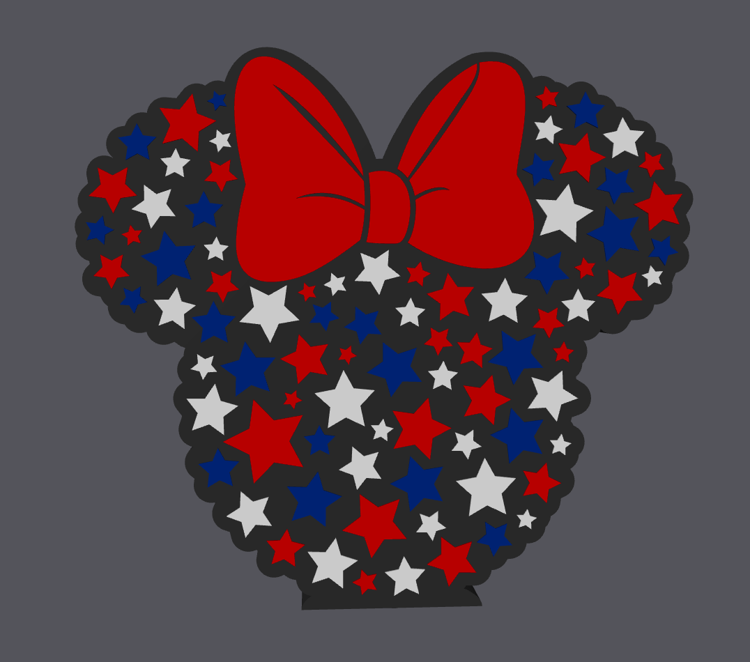 4th of July Minnie Mouse Soap Holder Digital File | STL & 3MF | Bath & Body Works Soap Holder | Patriotic Bathroom Decor | USA Soap Stand | 3D Print File Download