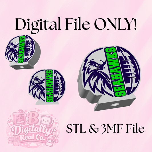 Seattle Football Soap Holder – Digital File (STL & 3MF Included)