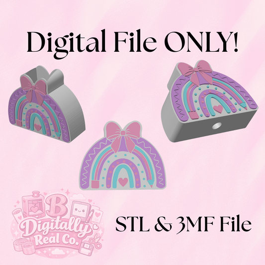 Rainbow Soap Holder STL File | Bow Rainbow Bath & Body Works Soap Holder | Cute Bathroom Decor | Kids Bathroom Organizer | Digital Download STL 3MF