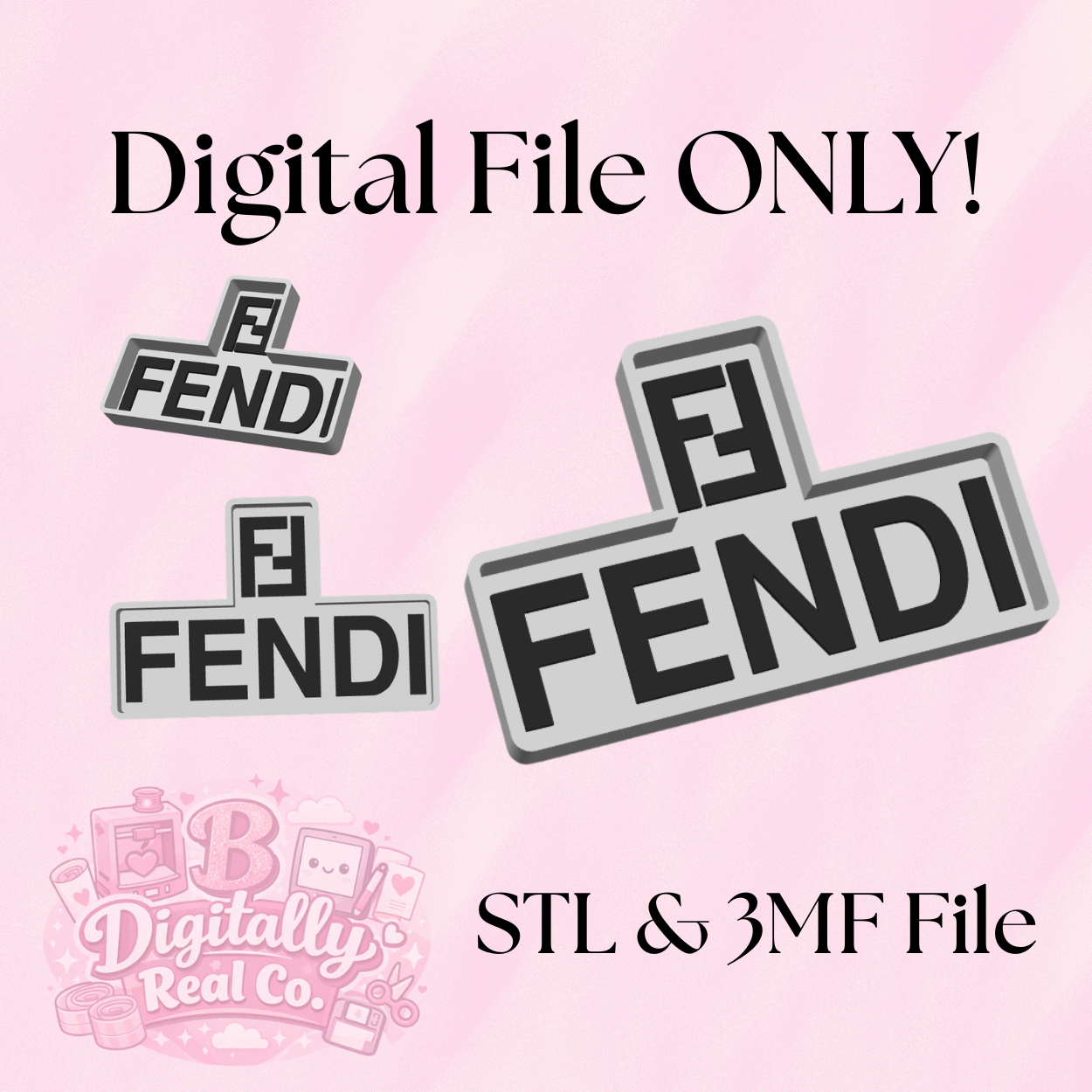 Fendi Inspired Trinket Tray STL | Designer Catchall Tray 3D Print File | Jewelry Tray STL | Luxury Vanity Tray | Desk Organizer STL | STL & 3MF File