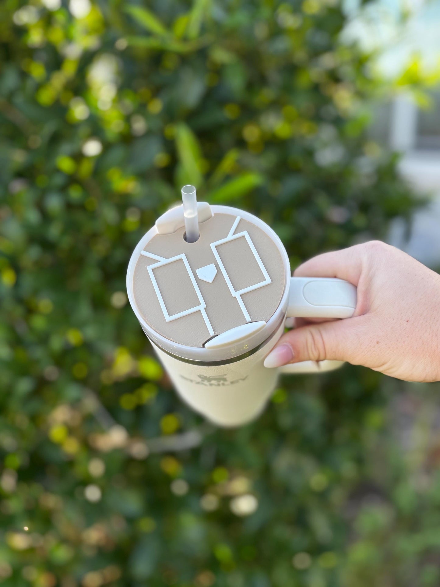 Sports Field Tumbler Toppers – Soccer, Football & Baseball Stadium Straw Covers | 40oz Tumbler Accessories | Game Day Gift for Sports Fans