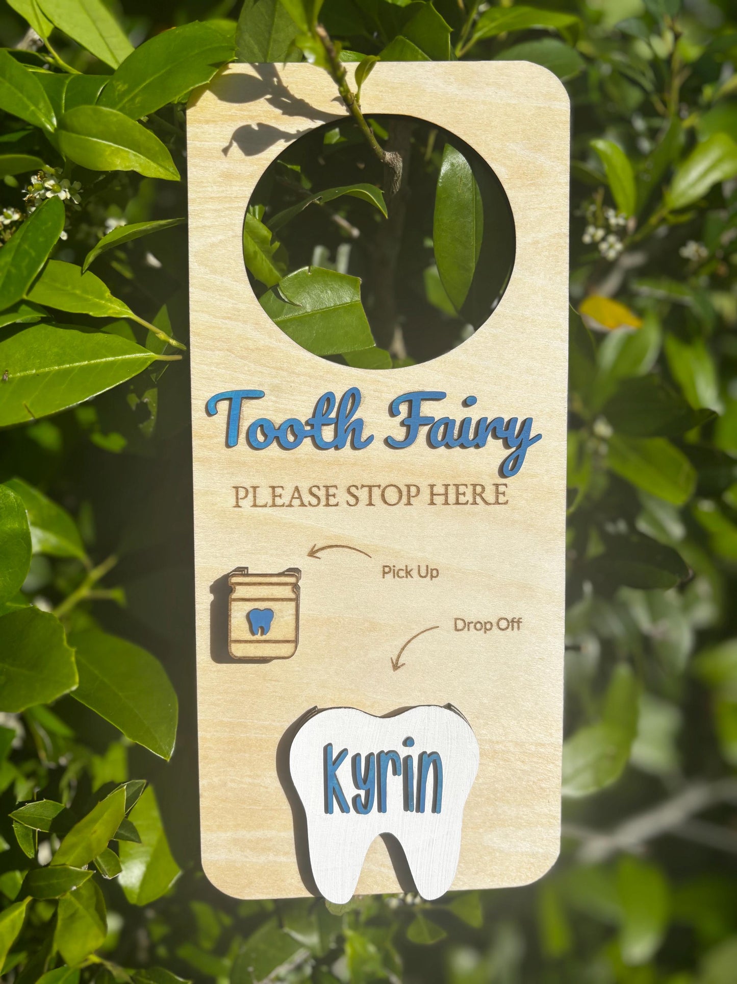 Tooth Fairy Pickup Dropoff Door Hanger