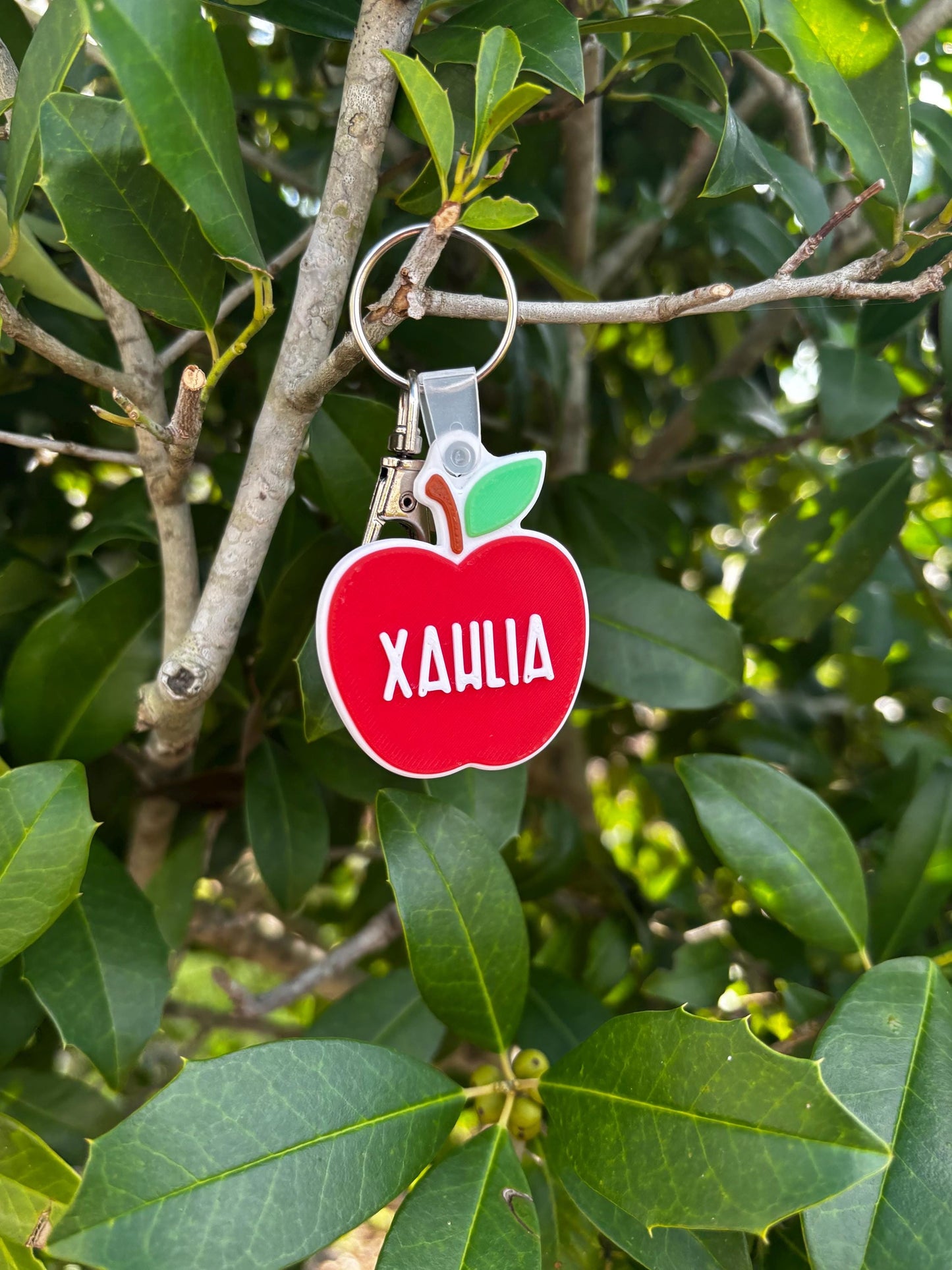Personalized Apple NFC Tag Keychain | Teacher Gift | Smart Keychain Badge Holder