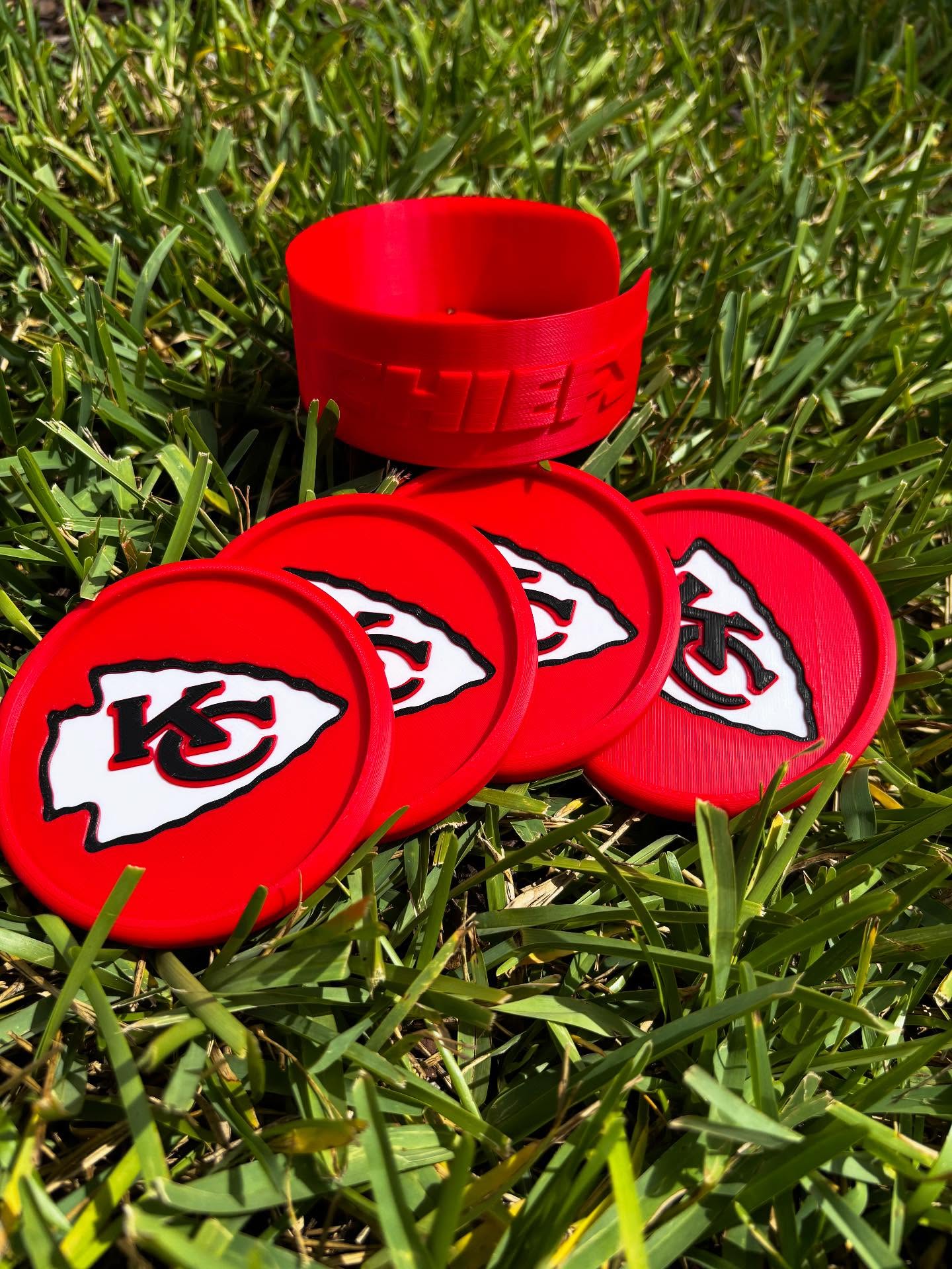 Kansas City Chiefs Coaster Set w/Case