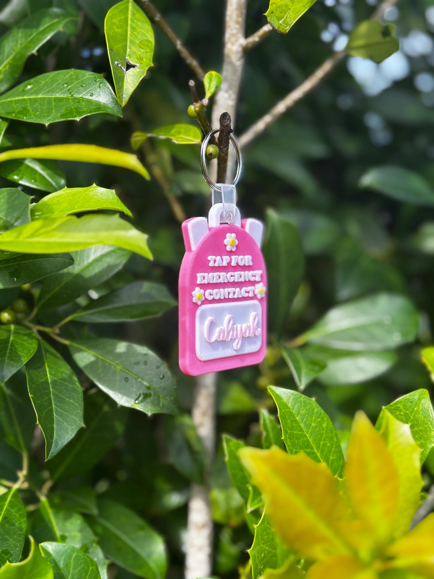 Custom NFC Emergency Contact Tag for Kids – Tap for Parent Info | Backpack Safety Tag, Smart ID Keychain, School & Travel Alert