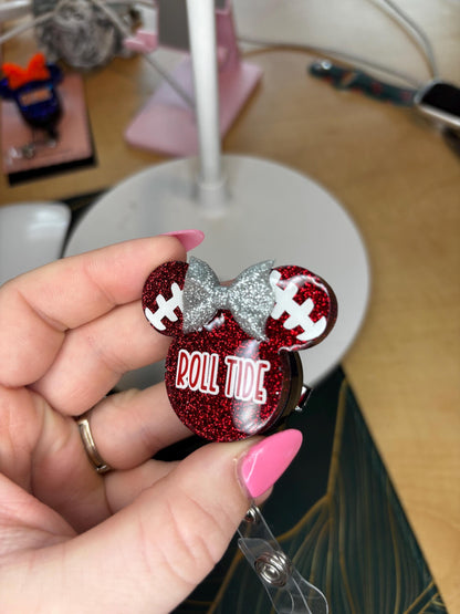 Alabama Roll Tide Badge Reel | Custom | Handmade