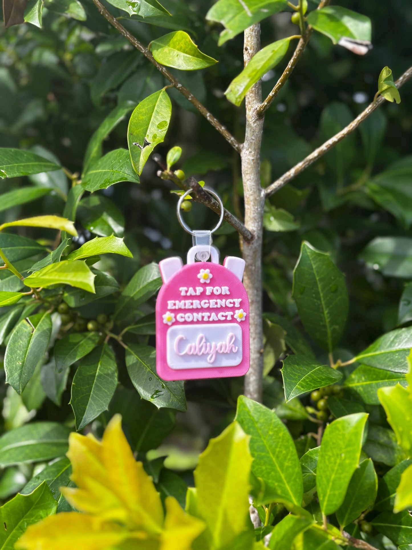 Custom NFC Emergency Contact Tag for Kids – Tap for Parent Info | Backpack Safety Tag, Smart ID Keychain, School & Travel Alert