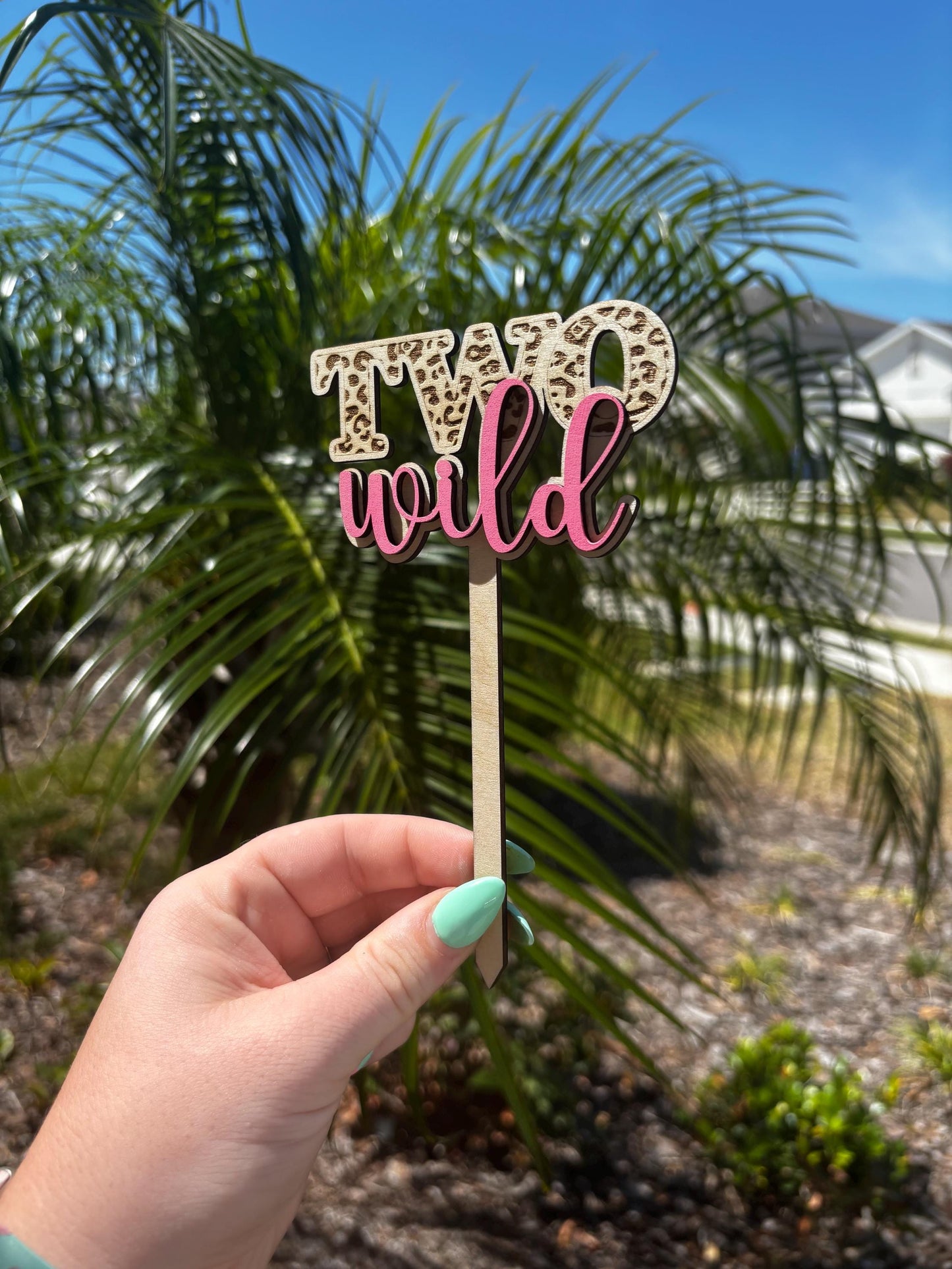 TWO Wild Cake Topper | Custom | Birthday Cake | Two Year Old