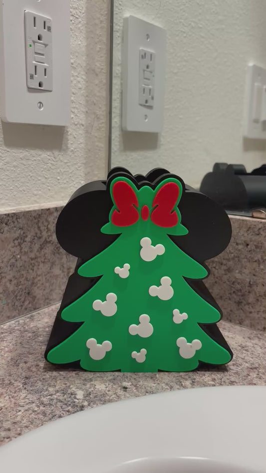 Minnie Mouse Christmas Tree B&BW Soap Holder