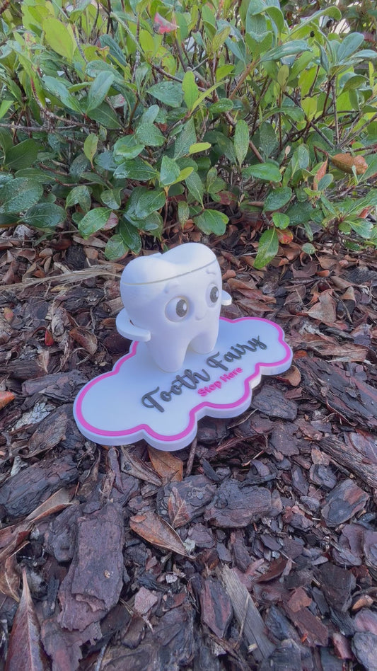 Tooth Fairy Stand with Removable Tooth & Money Holder | Kids Tooth Fairy Gift | Pink or Blue Tooth Fairy Decor