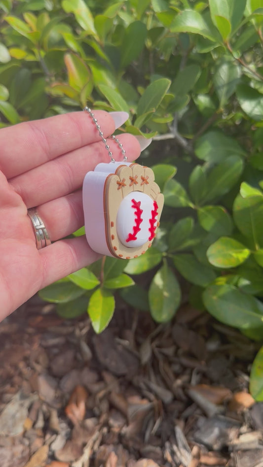 Baseball Glove Clicker Keychain | Baseball Fidget Clicker | 3D Printed Baseball Gift | Sports Keychain | Sensory Clicker | Baseball Team Gift