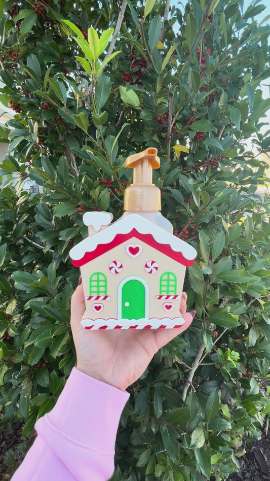 Gingerbread House Foaming Soap Holder | Christmas Bath & Body Works Soap Dispenser Cover